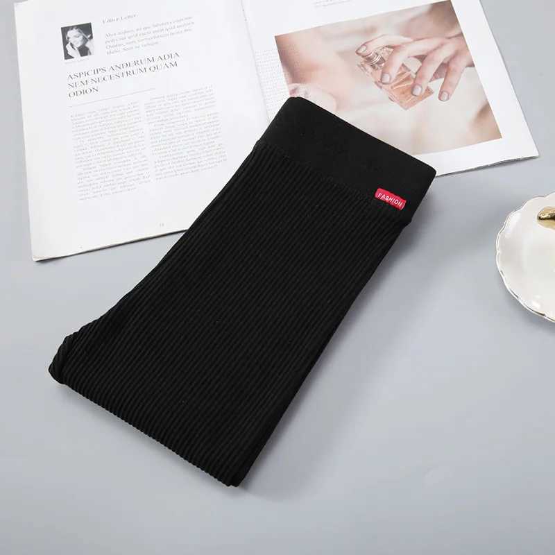 womens winter ribbed leggings High Waist Autumn Winter Warm Legging Cotton Fashion Casual Threaded 2XL Black Pants Sexy LegginT251023