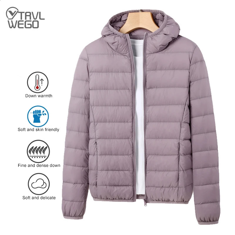 Womens Down Jacket Climbing Clothes Sportswear Hiking 90 White Duck Coat Warm Sports Camping Outing Trekking 251022