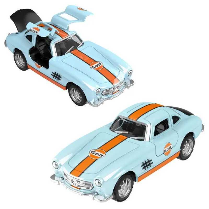136 Scale Gulf Oil Series Classic Retro Coupe Diecasts Toy Vehicles Metal Car Alloy Model Car Collection Toy Birthday GiftT251023