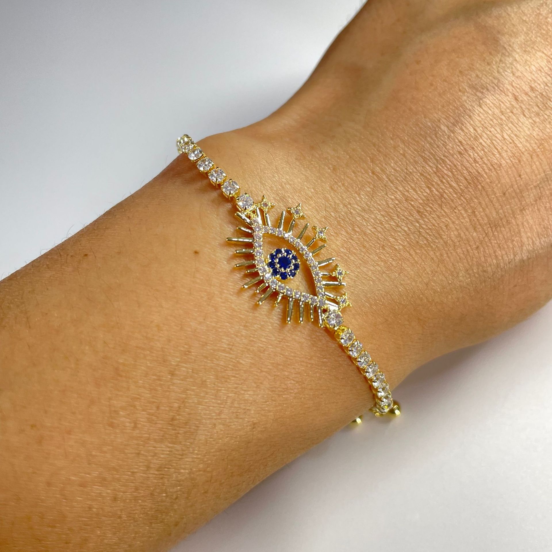 Designer bracelet Flower Colored Zirconia Snowflake Blue Eye Bracelet Four Leaf Clover Adjustable Bracelet Natural Shell Bow Bracelet free shipping
