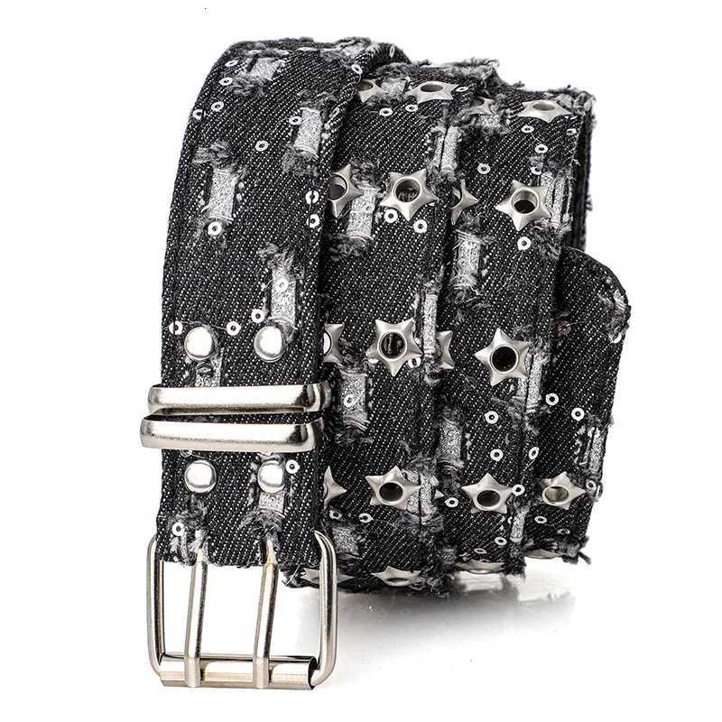 New Fashion Luxury Womens Belt Punk Trend Jeans Accessories Denim Girdle HipHop Y2k Star Hollowed Pin Buckle BeltFor Men WomenXJ251023
