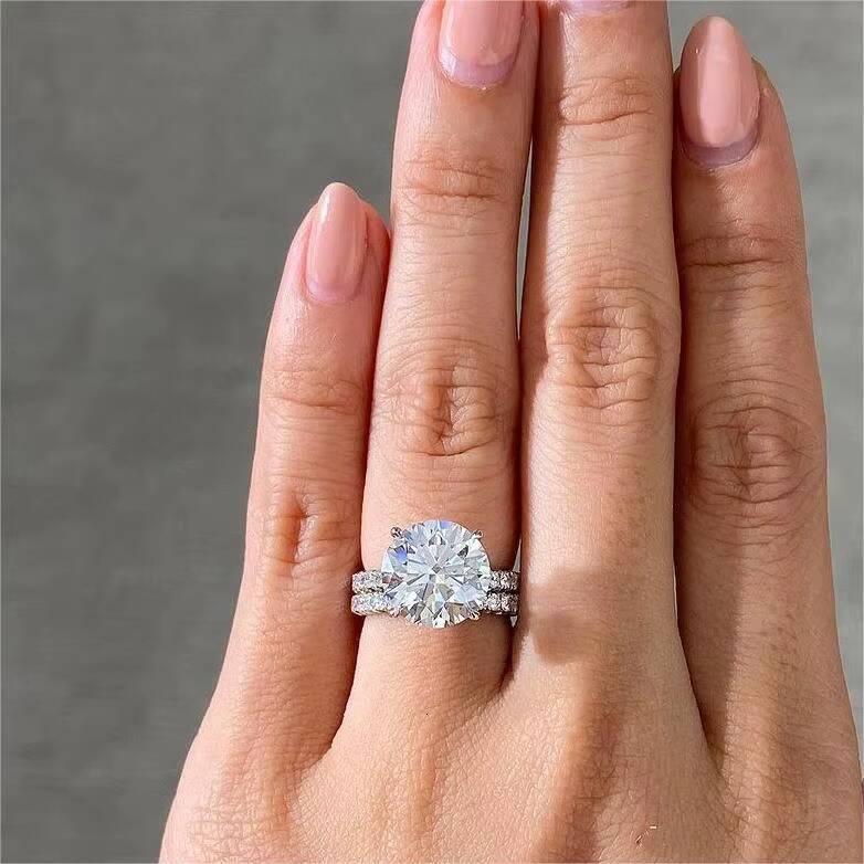 Hight Quality Sterling Silver Jewelry Hip Hop Iced Out Moissanite Diamond Rings for Women Men