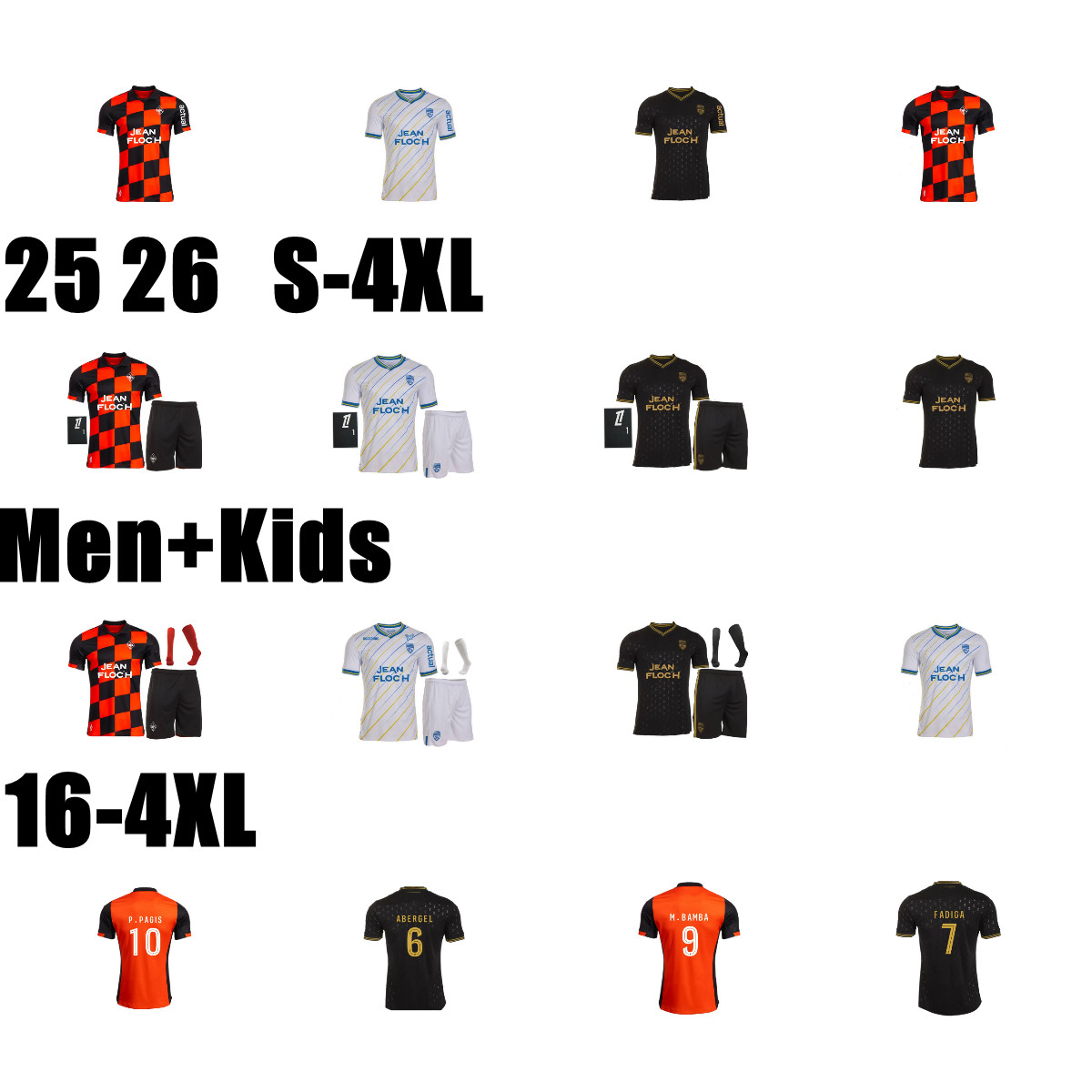 2025 2026 FC Lorient Club Full Set 100th Soccer Jerseys GRBIC HAMEL P.PAGIS RADOVANOVIC DELAPLACE BOISGARD ABERGEL FONTAINE men kids M.BAMBA TALBI Football Shirts 4XL