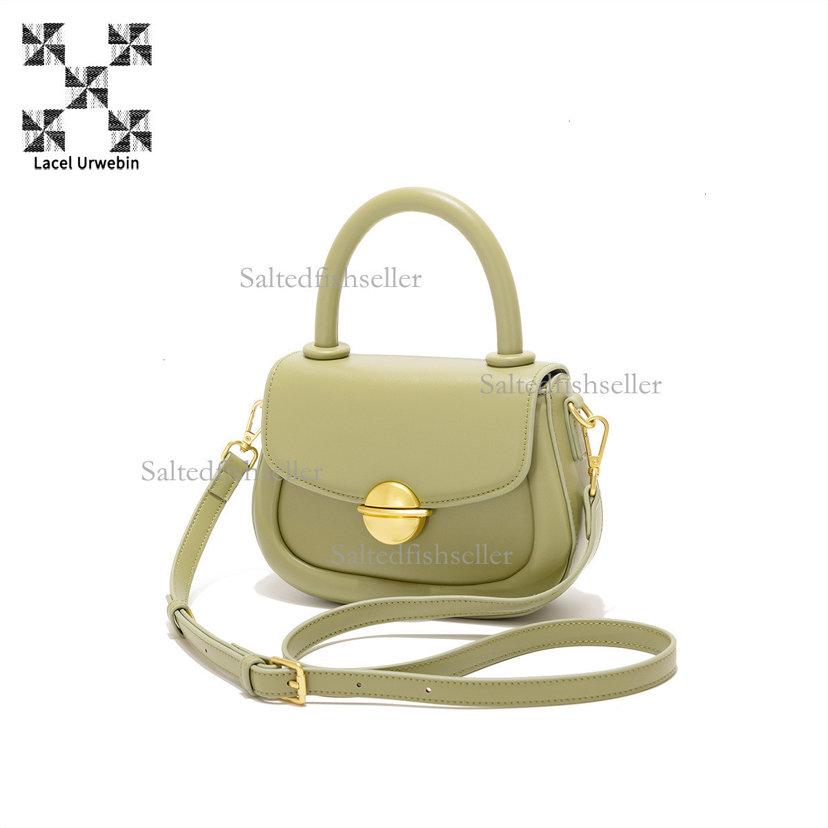 Lacel Urwebin Designer Luxury New Women's Handbag Fashion Trendy Brand Small Versatile Metal Buckle Single Shoulder Crossbody Bag Women's Mi