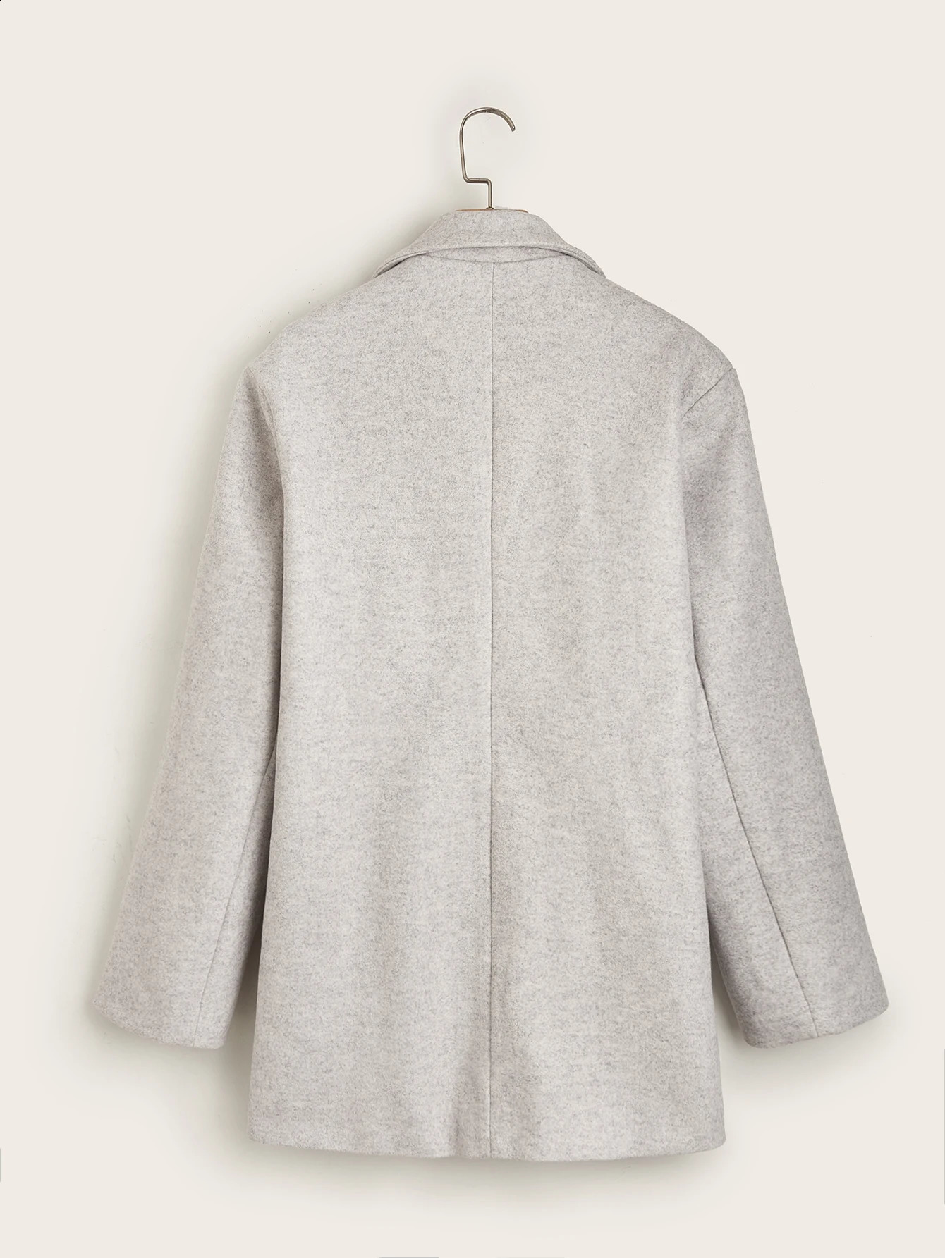 Winter Thickened Overcoat for Men Wool Blend Long Coat with Stand Collar Streetwear 251015