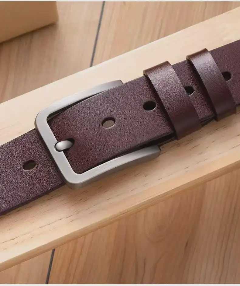 Belt mens cowhide highend needle buckle retro fashion casual leather jeans mens belt waist seal mens styleXJ251023