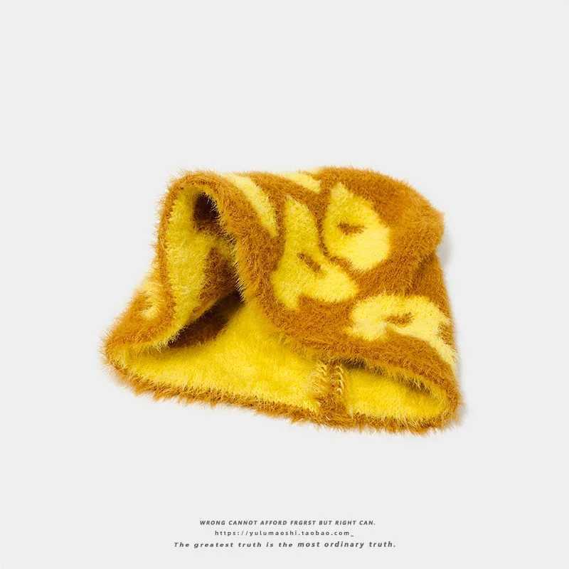 2024 New Y2k Plush Letter Jacquard Knitted Hat Ear Protection Warm Beanies Winter Outdoor Riding Europe and The United StatesXJ251023