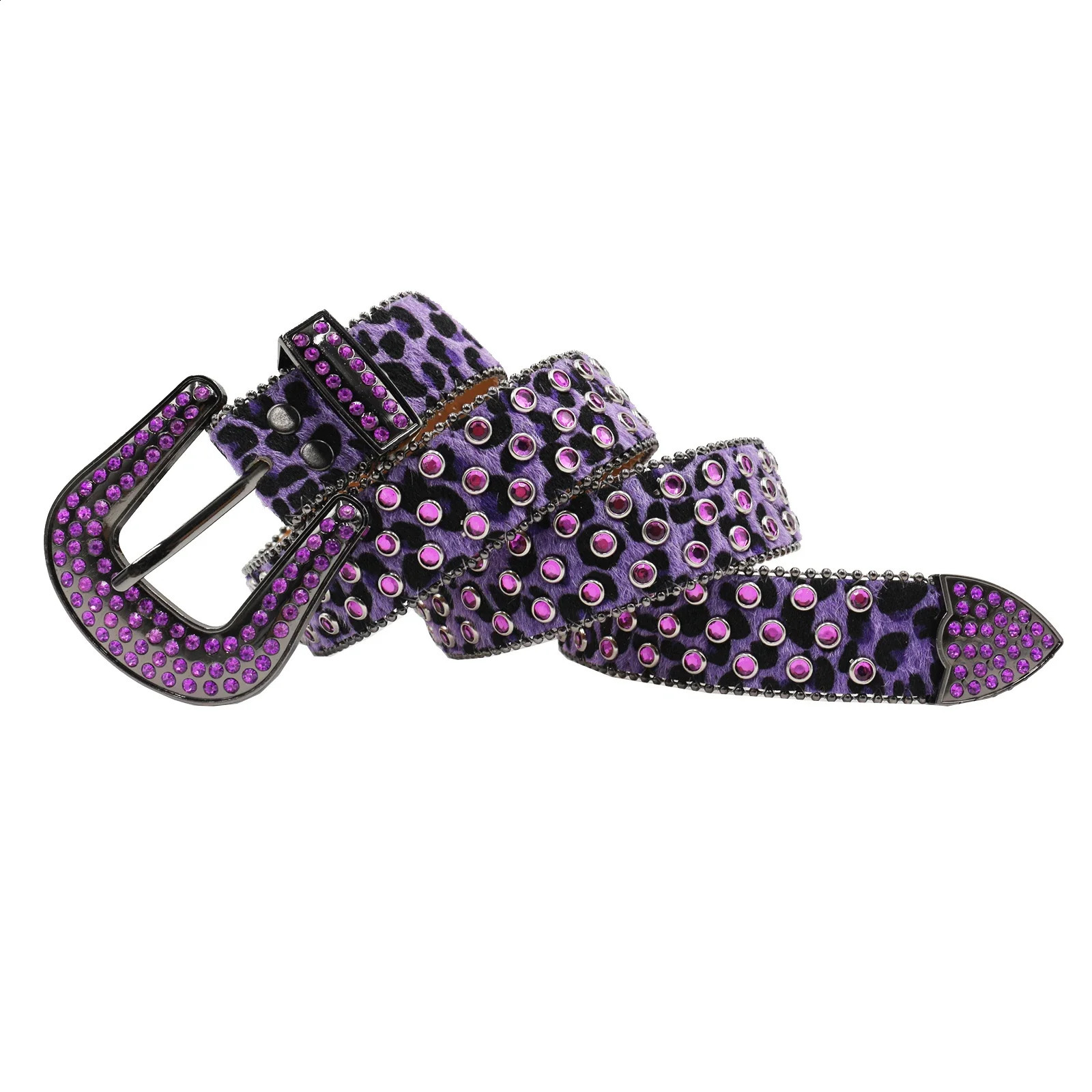 Leopard Fashion Rhinestone Studded Belts with Diamonds Female Y2K Accessories Gothic Style bb Belt For Women Belt 251013
