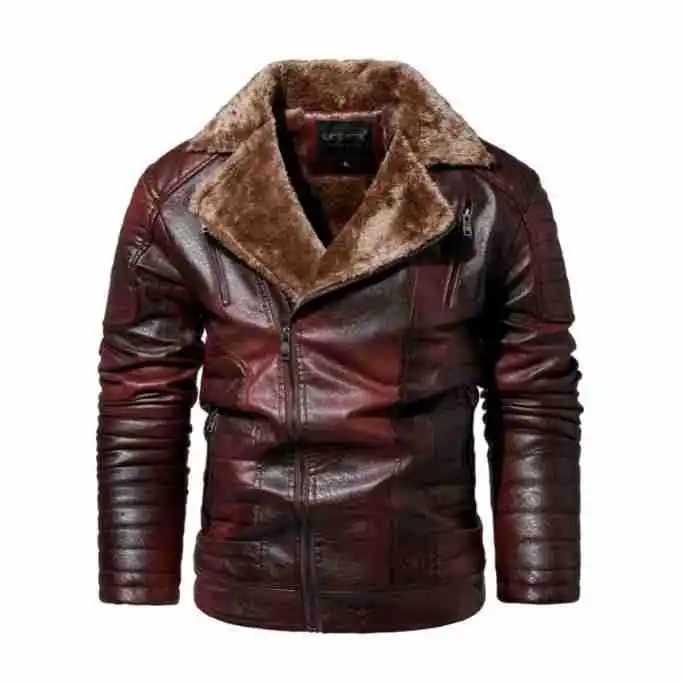 Winter New Fashion Mens Solid Color Simple Basic Casual Trendy Turndown Collar Plus Size Faux Leather Coats Male Clothes Coats W251023