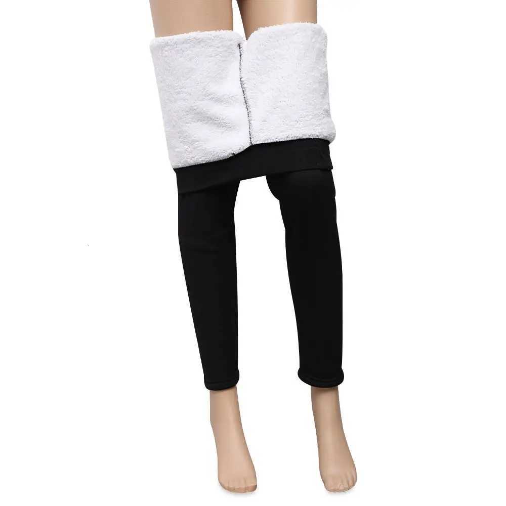 1PC Black Gray Winter Tight High Waist Pants Super Thick Cashmere Leggings Warm Pants S5XL SizeT251023