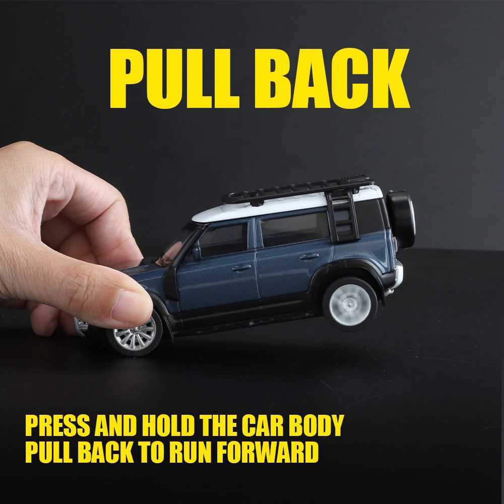 143 Land Defender OffRoad SUV Alloy Diecast Vehicle Model Car Pull Back Suspension Toys Children Birthday Gift Collect OrnameT251023