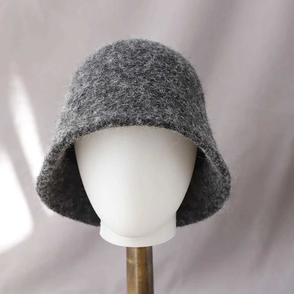 2025 new Autumn Winter Wool Bucket Hat Wen Fashion Vintage Fisherman Hats Versati Spring Felt Hat 6 Foldab hatW251023