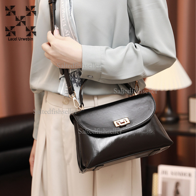 Lacel Urwebin Luxury Designer Women's Shoulder Bag Soft Leather Casual Fashion Japanese Business Handbag Minimalist Trendy Mom Crossbody Bag Phon
