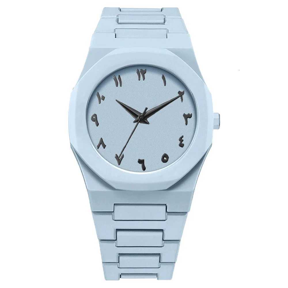 New Fashionable Mens Watch Simple Black Male Quartz Watches Arabic digital Casual Drip Oil StrapL251023