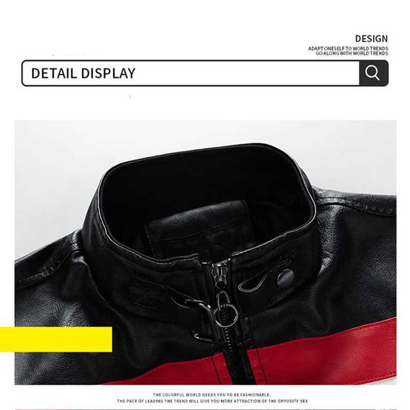 Men Stand Collar Moto Leather Jackets Slim Fit Leather Coats High Quality Male Fashion Casual Leather Jackets 5XL W251023