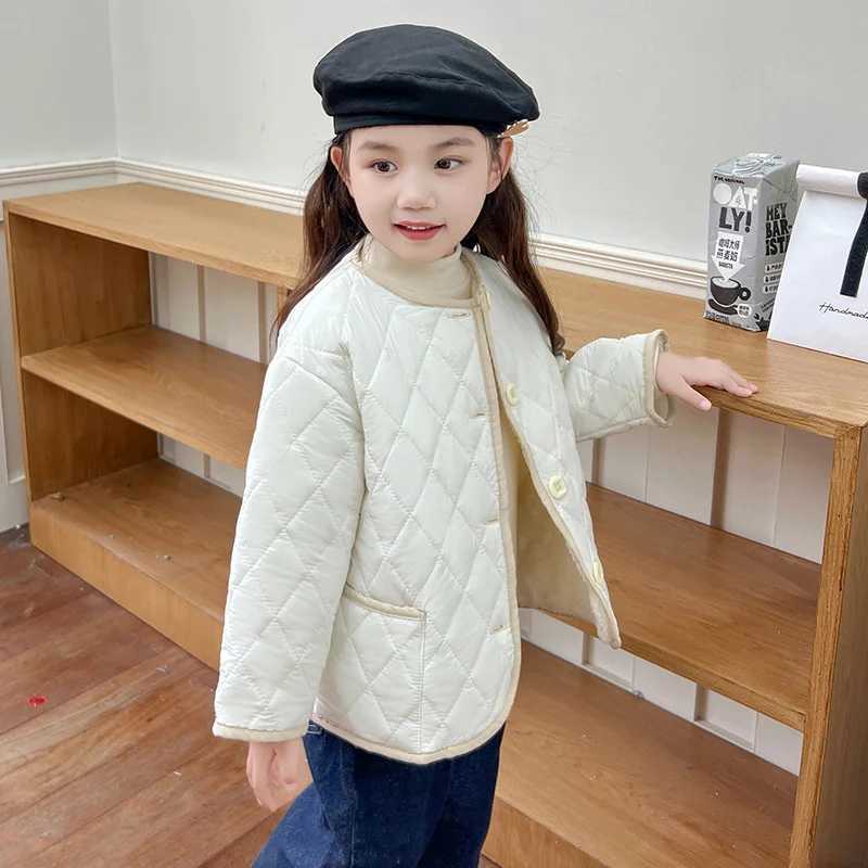 Girls Fleece Warm Jackets Winter Teen Plus Velvet Coats Childrens Cotton Cardigan Autumn Kids Padded Casual Outerwear 310Y Y251023