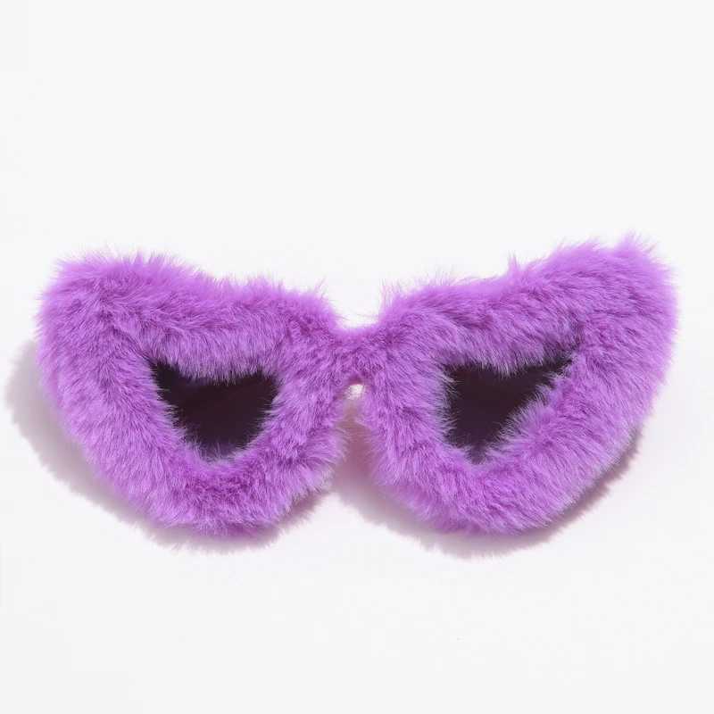 Trendy Cat Eye Sunglasses Women Men Soft Fur Velvet Kardashan Sun Glasses Ladies UV400 Shades Punk Handmade Eyewear For PartyW251023