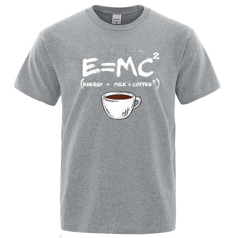 Summer Mens Tshirt 100 Cotton Casual Funny EnergyMilkCoffee Print Men Cool Loose Oneck Tops For Men Short Sleeve Male TeesXJ251023