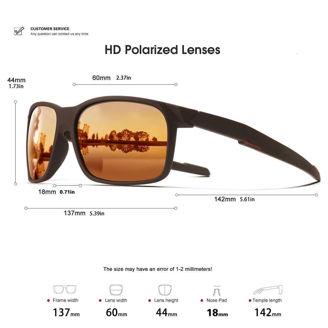 1pcs3pcs Square Polarized Sunglasses Men Women Color Film Genuine Film Lens Outdoor Fishing Driving Travel SunglassesW251023