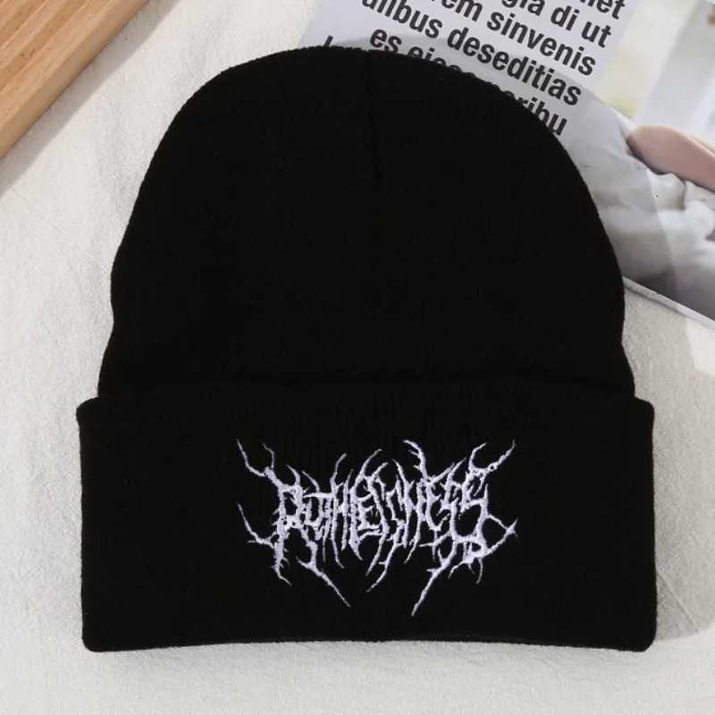Unisex Winter Knit Hat Solid Color Embroidery Design Beanie Outdoor Keep Warm Skull Cap Outdoor Skull Cap AccessoriesXJ251023
