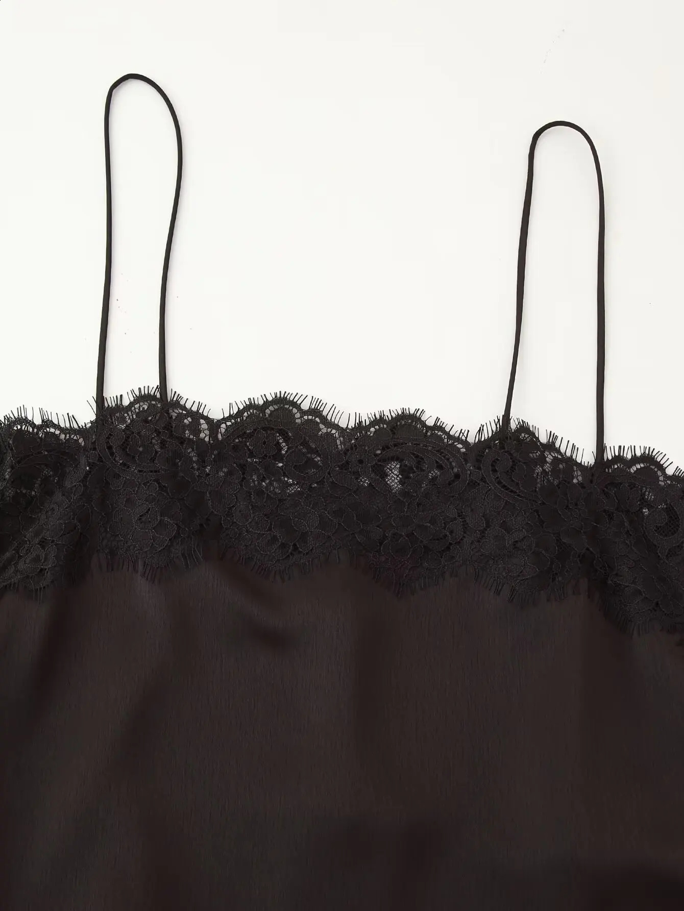 Tidalyf 2025 Women Two Piece Skirt Set Off Shoulder Lace Trim Cami Top with Split Hem Midi Sexy Elegant Outfit 251016