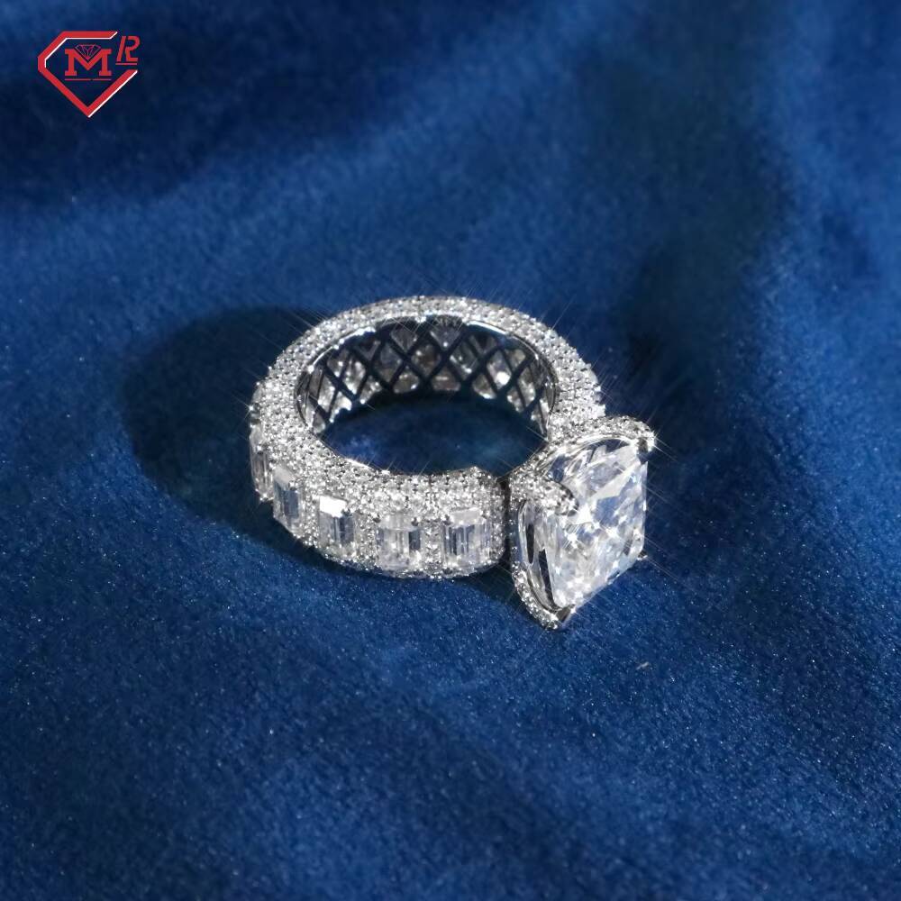 IGI Certified CVD Diamond Ring Engagement Woman Men 925 Silver Custom Classic Lab Grown Diamond Ring