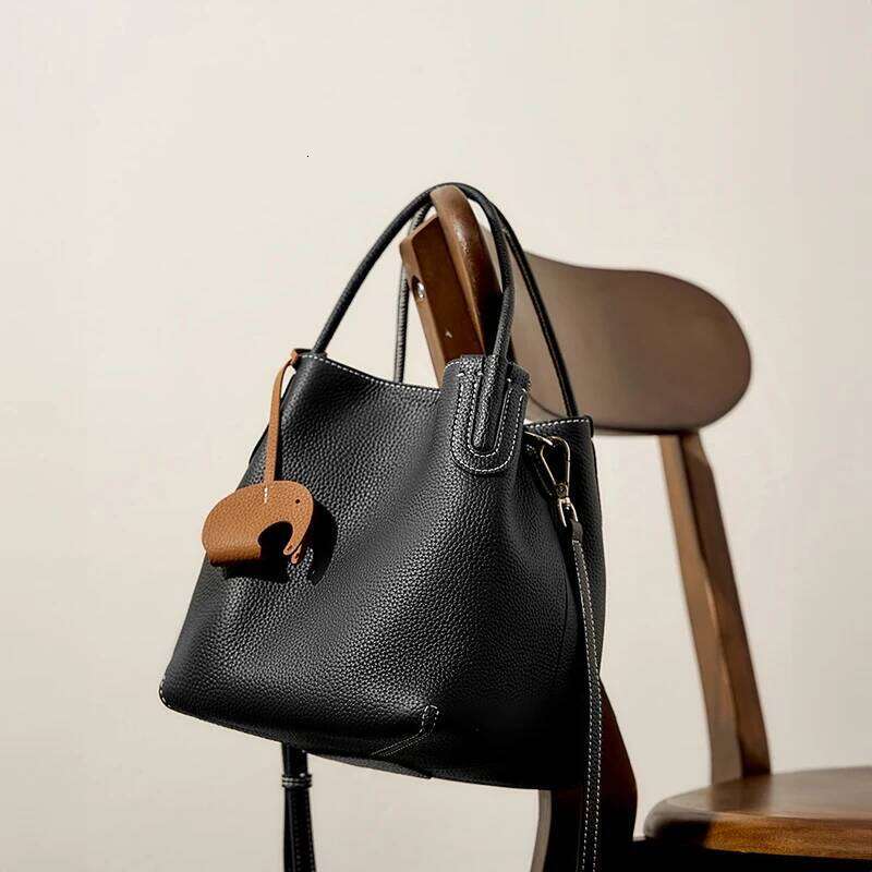 Genuine Leather Women Bucket Designer Handbags High Quality Cowhide Women S Shoulder Bags Fashion Crossbody Bag High Quality High Quality