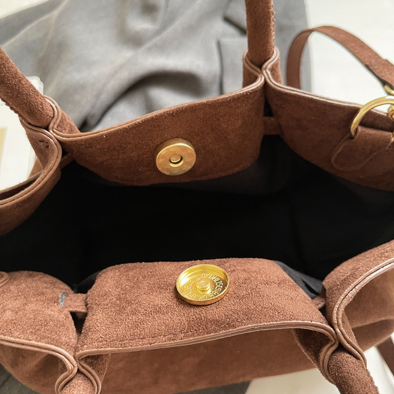 Luxury Brand Designer Bag Suede Handbag For Women 2025 New Trendy Niche Commuter Large Capacity Shoulder Crossbody Bag