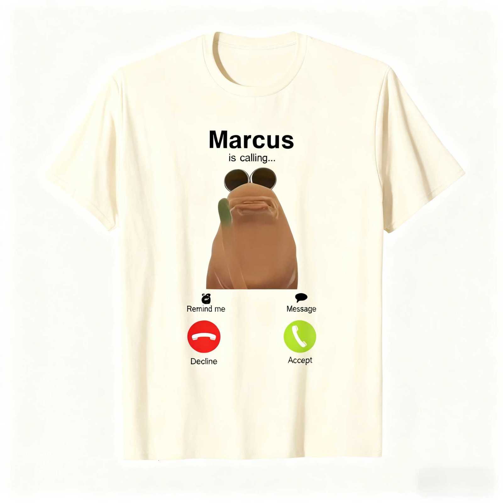 Marcus The Worm Robert Meme Tshirt for Men Women Cotton Ocollar T Shirts Neutral Short Sleeve Tops Summer Leisure StreetwearXJ251023