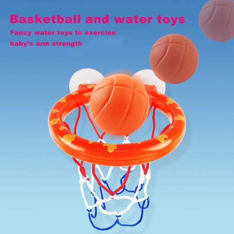 Baby Bath Toy Foldable Basketball Bathtub Paddle Toy No punching rack wall Mounted Augment Baby Take A Bath Delight Toy Set J251023