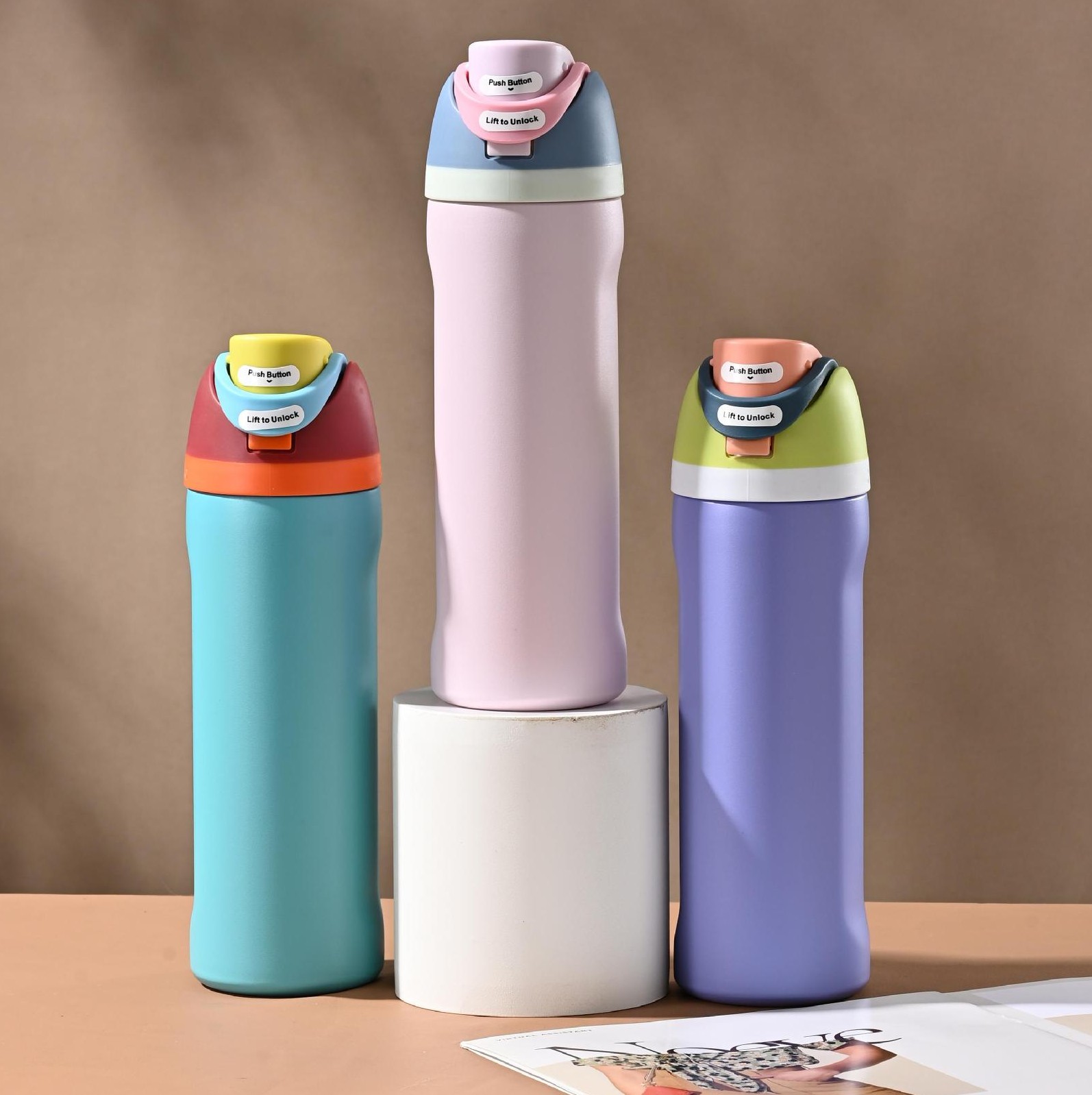 Designer 24oz 32oz Colorful Water Bottles Insulated Cup Stainless Steel Tumblers Space Pot Outdoor Vacuum Drink Thermos Cups Wholesale