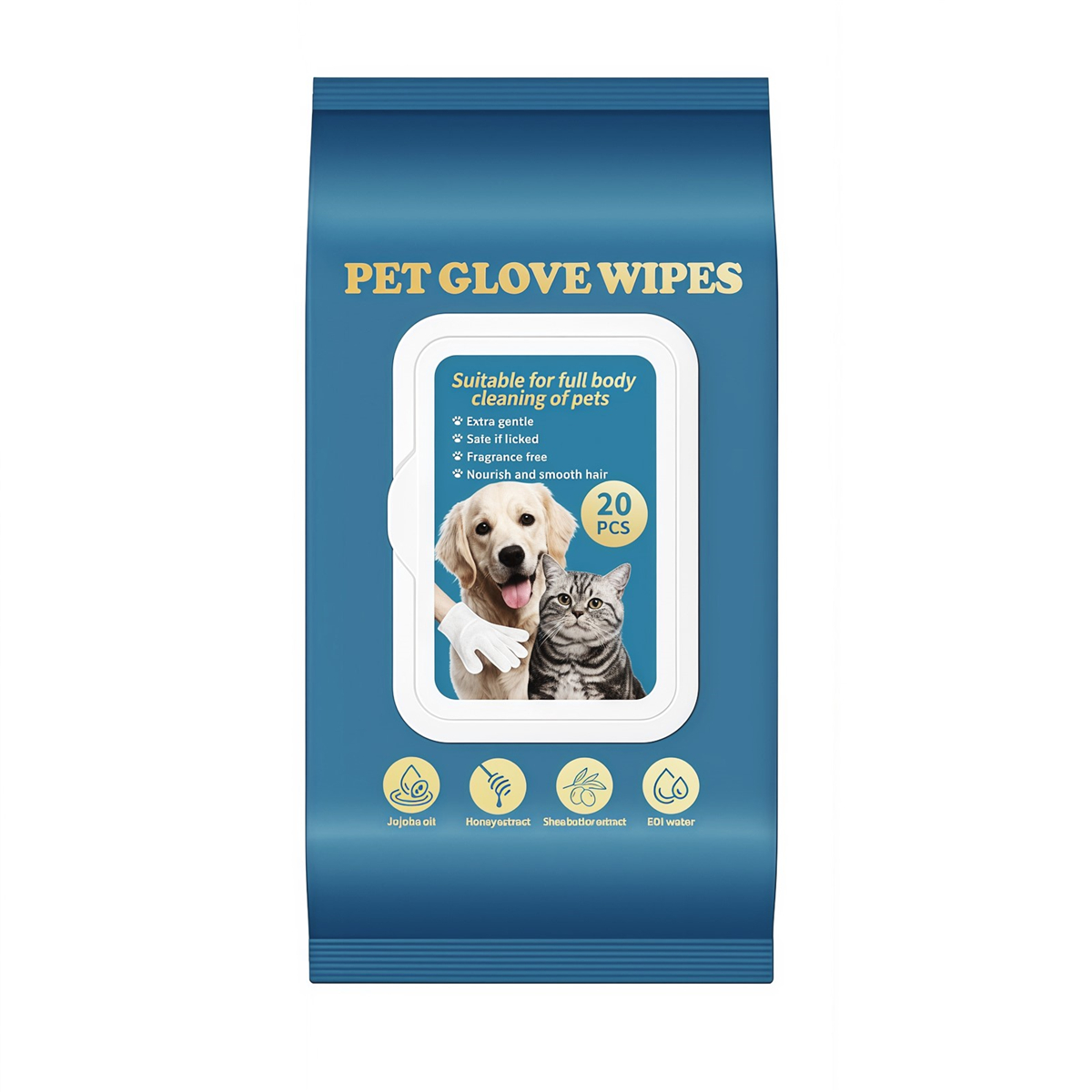 Wholesale Durable Pet Glove Wipes Gentle Yet Effective Cleaners For Dogs And Cats