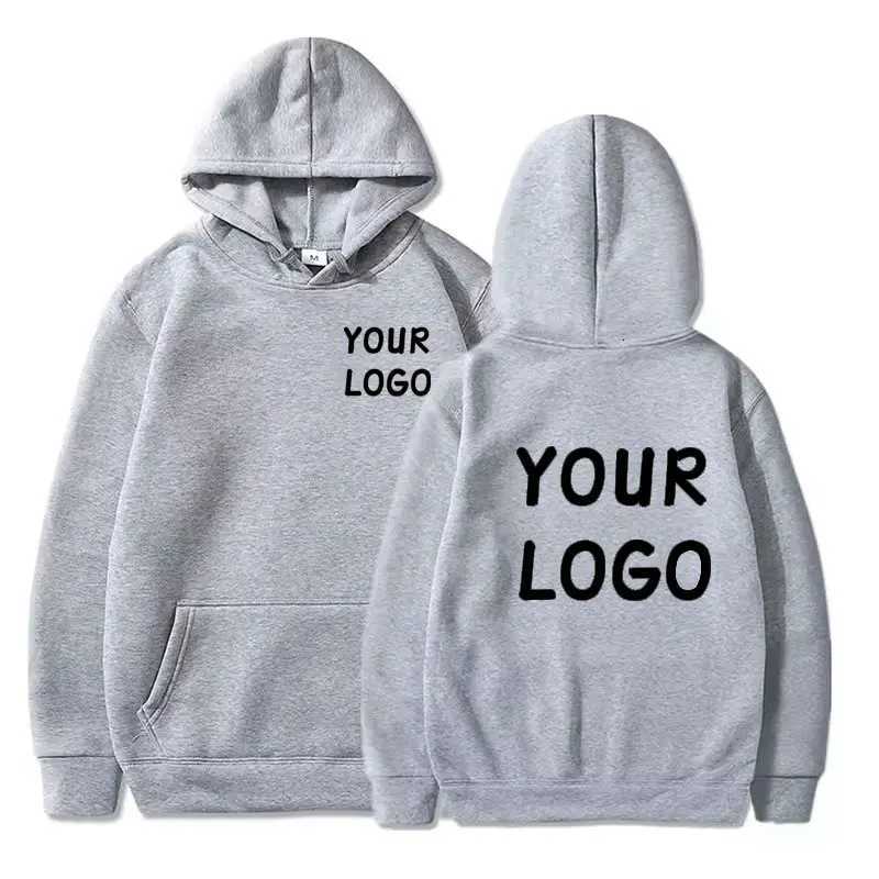 2025 DIY Custom Your Brand Men Women Casual Hoodie Top Solid Color Pullover Street Personality Sweatshirt Custom GiftsT251023