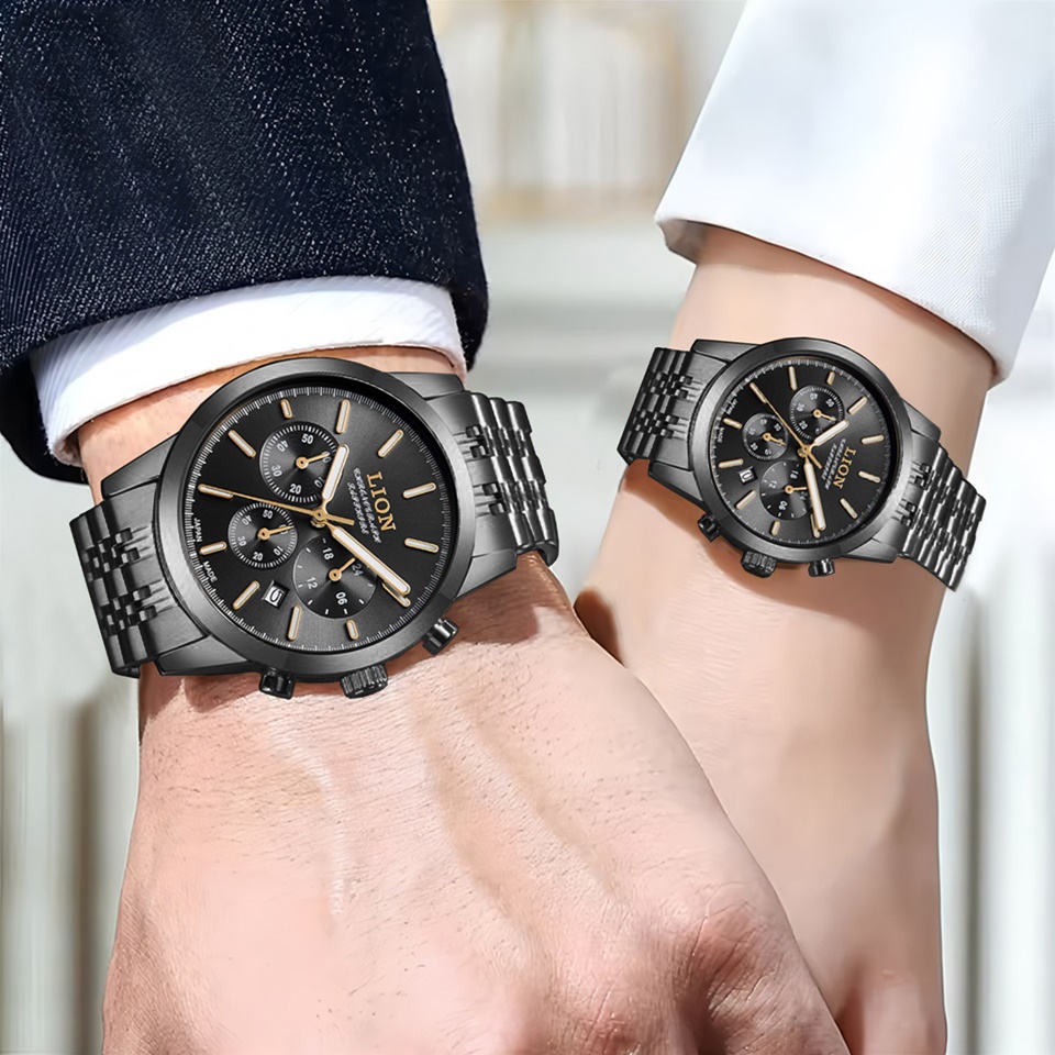 Watch Men's & Womens Designer Luxury Stainless Steel Wristwatch Quartz Chronograph Couple Gift Watch with VD53 Japan Movement