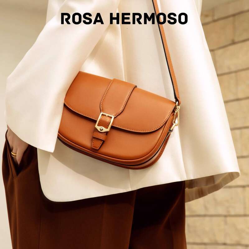 Genuine Leather Classic Vintage Shoulder High Quality Cowhide Saddle Bag Hot Selling Fashion Trendy Women's Crossbody Bags