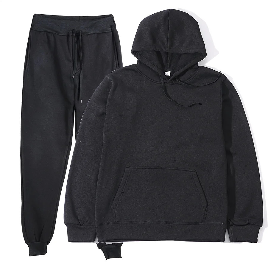 Men Tracksuit Casual Joggers Hooded Sportswear Jackets And Pants 2 Piece Sets Hip Hop Running Sports Suit SXXXL 251023