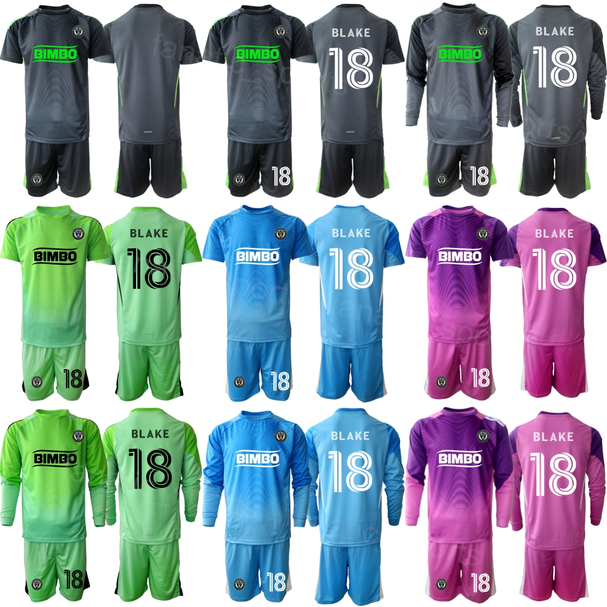 Club Team 25 26 Goalie Union Soccer 76 Andrew Rick Jerseys Adult Child 18 Andre Blake Goalkeeper GK Long Sleeve 1 Oliver Semmle 12 Joe Bendik Football Shirt Kits