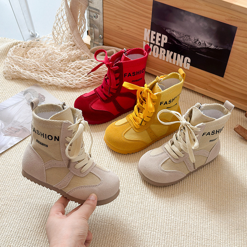 Girl Canvas Wrestling Boots For Kids Girls Fashion Design Shoes Littlesprouts Teenager Toddler Children Canvas Boots Wrestling Shoes Sizes US9C-US5Y L