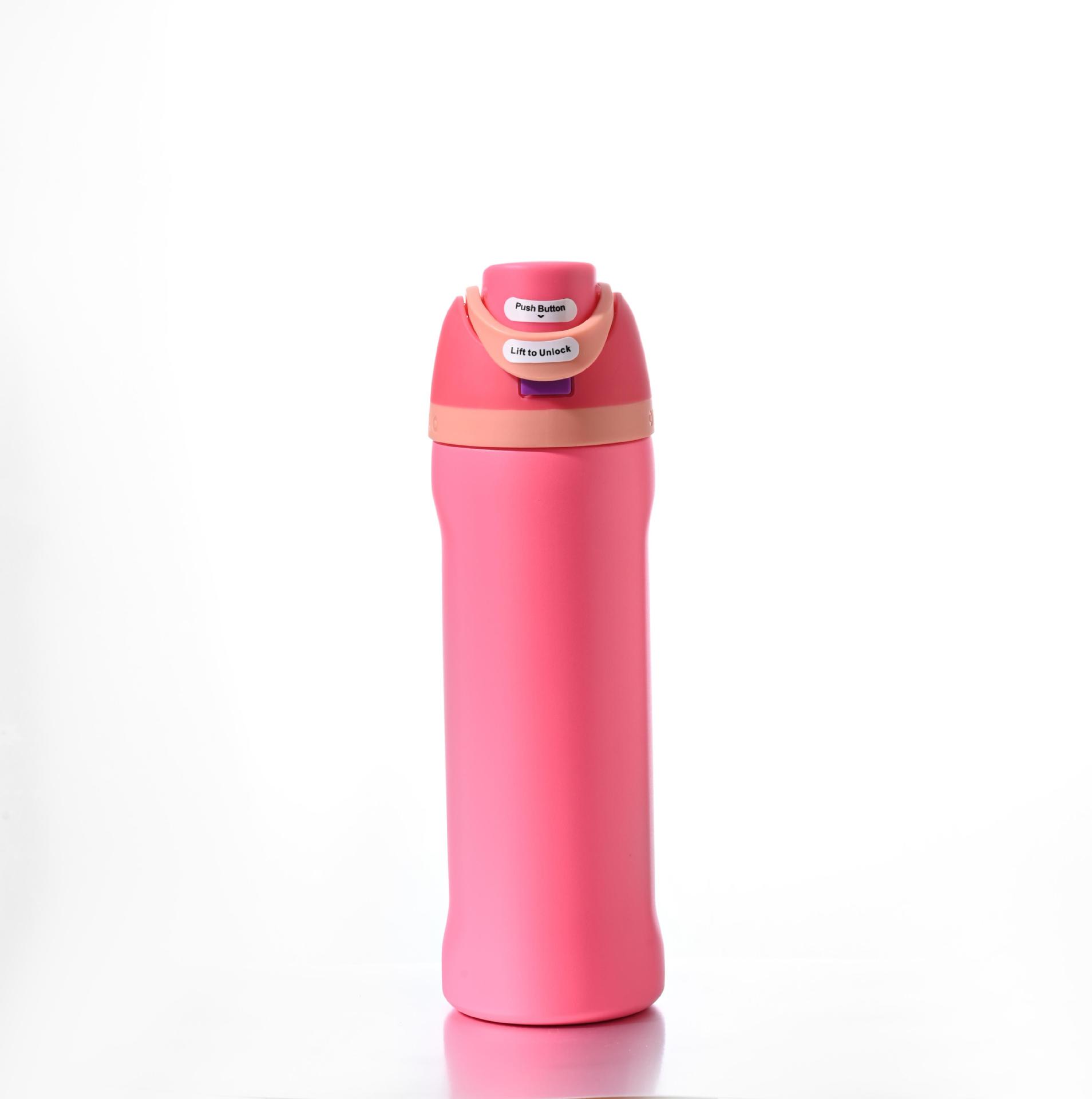 New Water Bottles Insulated Stainless Steel Tumblers With Flip Straw Sports Travel Car Mugs Outdoor Large Water Bottle 24oz 32oz Drinking Cups Wholesa