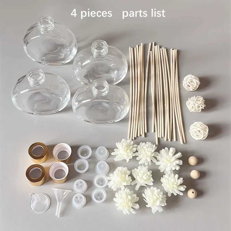4 Pieces 50 ml 150 ml Transparent Bottle Rattan Aratherapy Bottle SelfInstalled Per Essential Oil Diffuser He Decoration Bottle Reed Stick Diffuser Bo