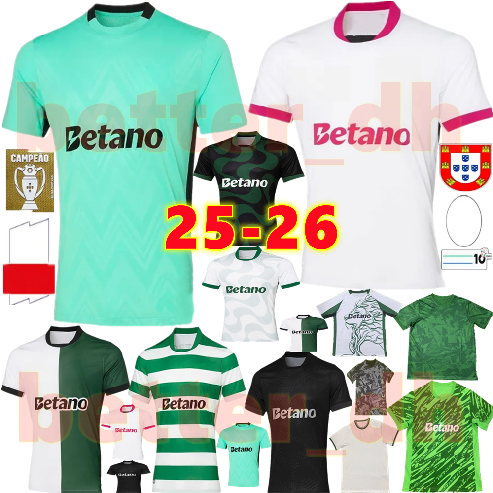 25 26 Sporting Clube de Portugals soccer jerseys 2025 2026 home away THAILAND Murillo HJULMAND football shirts Men Uniform