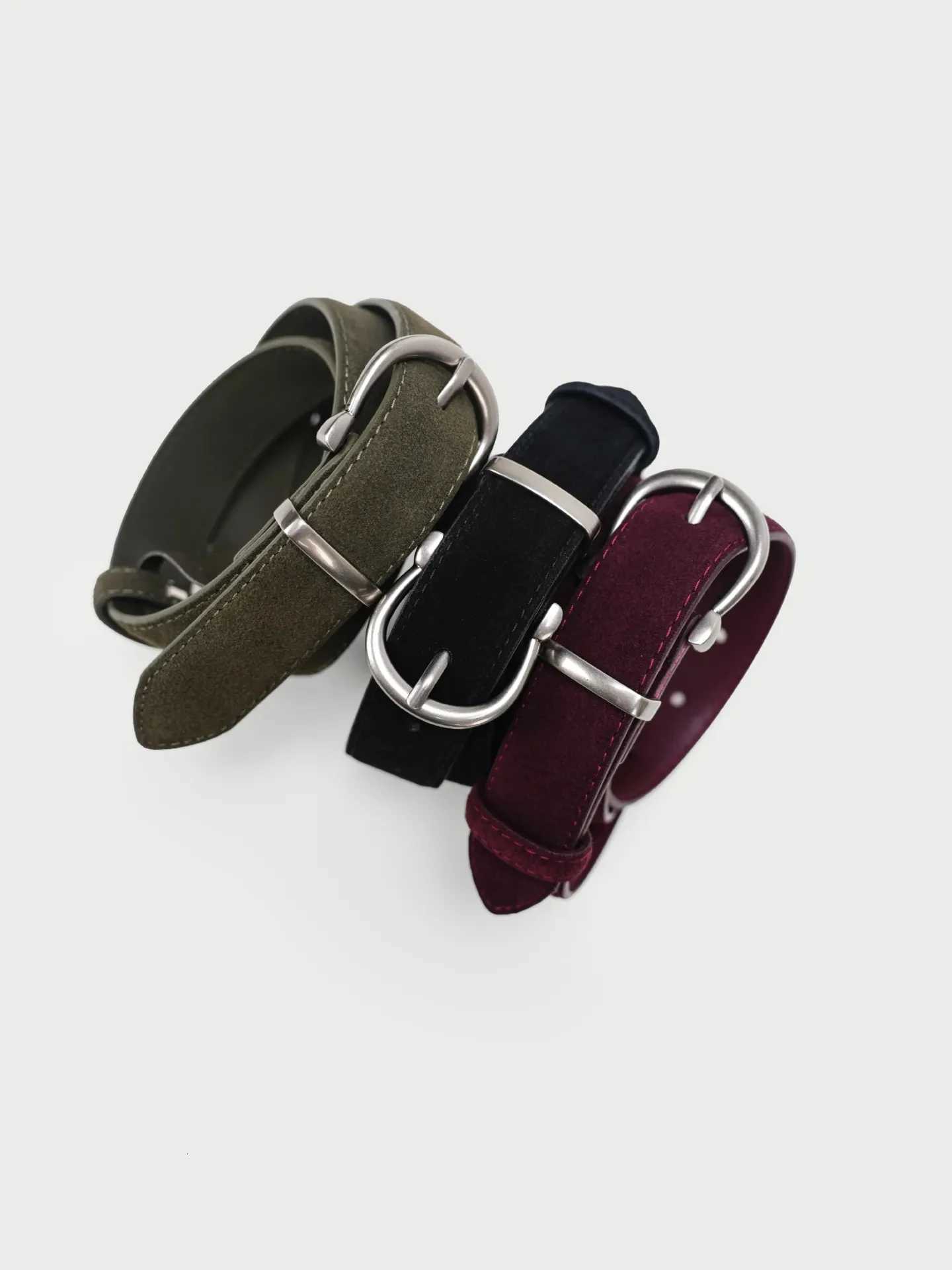 Fashion Suede Leather Belt for Women Stylish Versatile Adjustable Belts Vintage Alloy Buckle Waistband for Jeans DressXJ251023