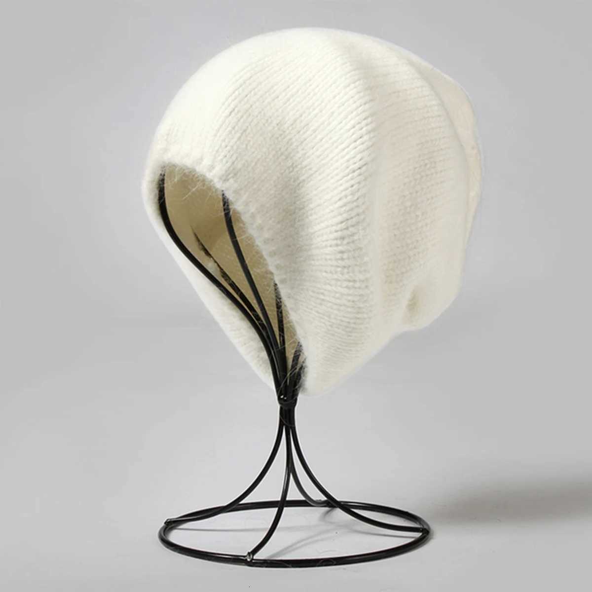 Unisex Soft Thin Rabbit Hair Slouchy Knit Beanie Stocking Winter Warm Candy Color Ski Windproof Hat Plain Fashion Beanie HatW251023