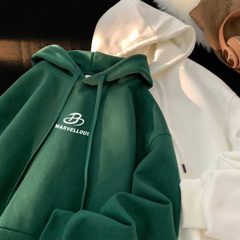 Korean Classic Loose Hooded Sweatshirt Casual Sports Wind Pullover Hoodie Multicolour Sweatshirts Men Women OversizedT251023