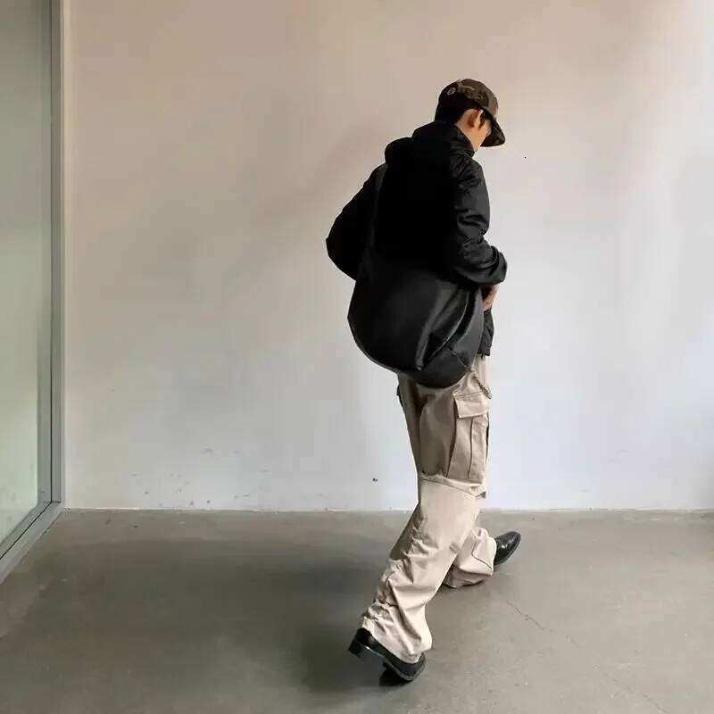 Designer Bags Vintageins Casual Large Capacity Single Shoulder Washing Red Canvas Utility Crossbody Bag For Men And Women Luxury Bag