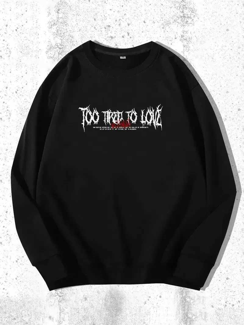 The new mens roundneck hoodie for Spring and Autumn 2025 features a casual and comfortable 3D pattern print on the streetT251023