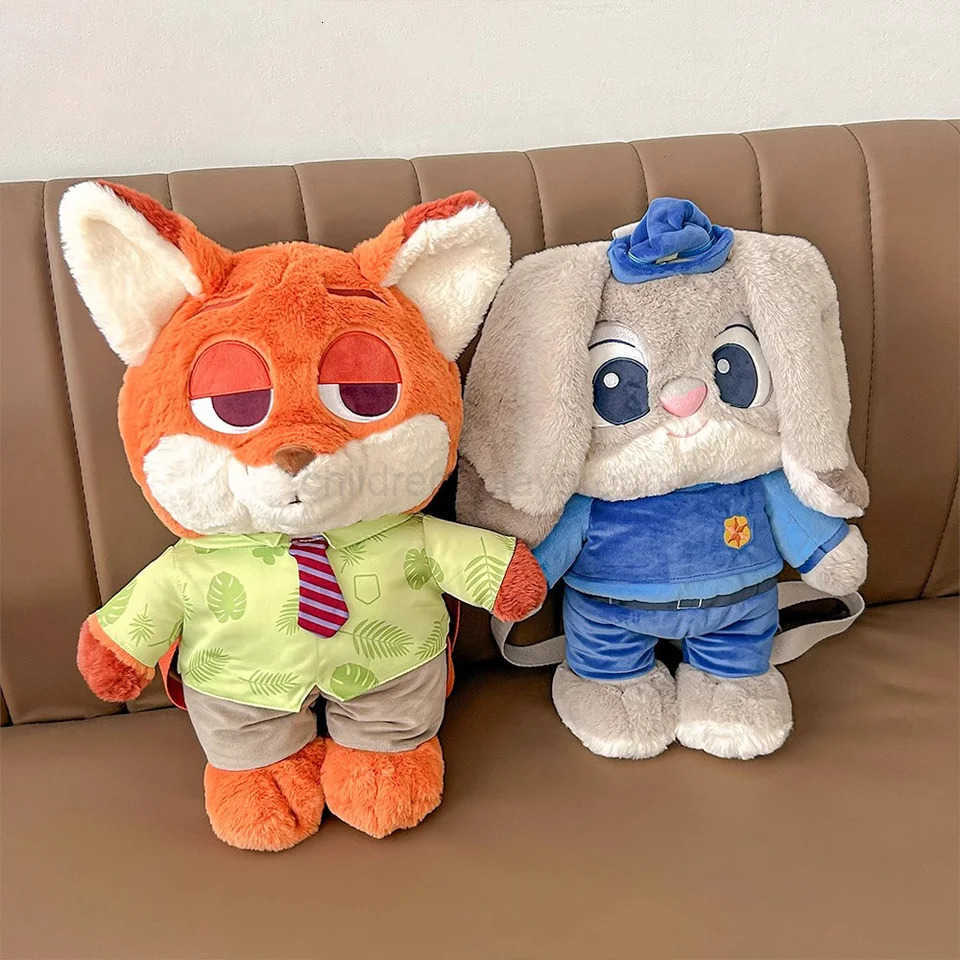 Disney Cartoon Zootopia Judy Hopps Nick Wide Kawaii Doll Backpack Personalized Cartoon Large Capacity Backpack Creative Birthday Gift H251023