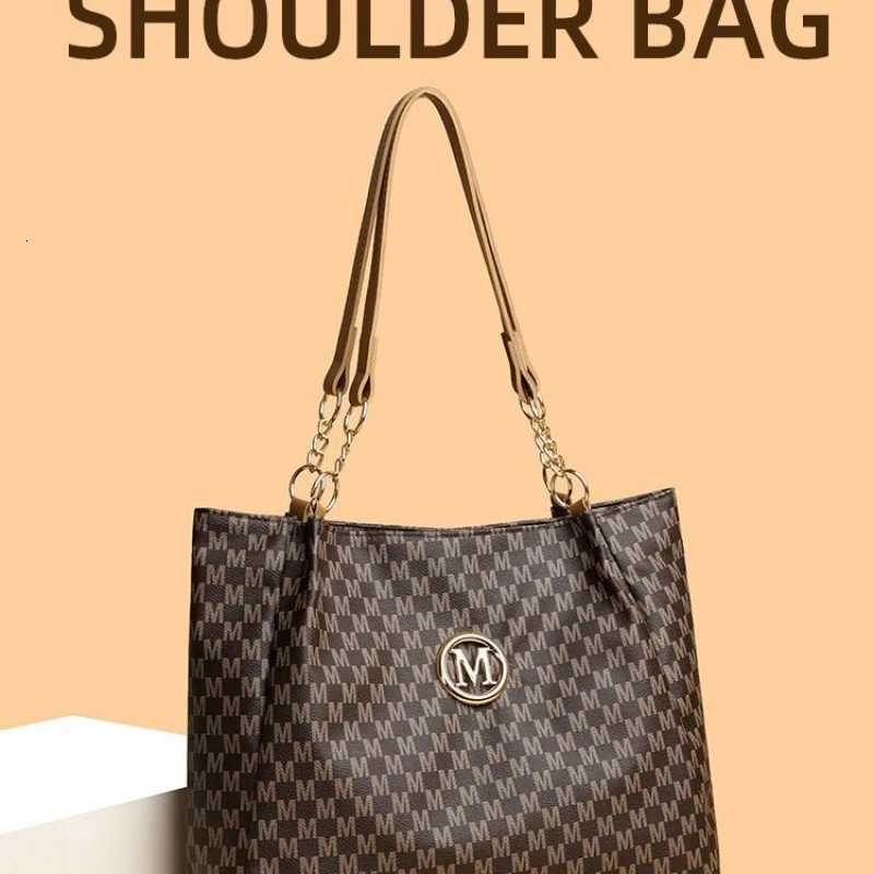Womens New Commuter Tote Bag Trendy Fashionable Single Shoulder Large Capacity Simple Vintage PrintL251023