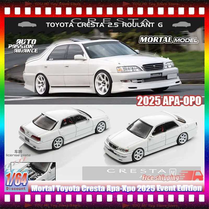 New Mortal 164 Toyota Cresta ApaXpo 2025 Event Edition Alloy Car Models Simulated OnePiece Custom Toys Gift Miniature VehicleT251023