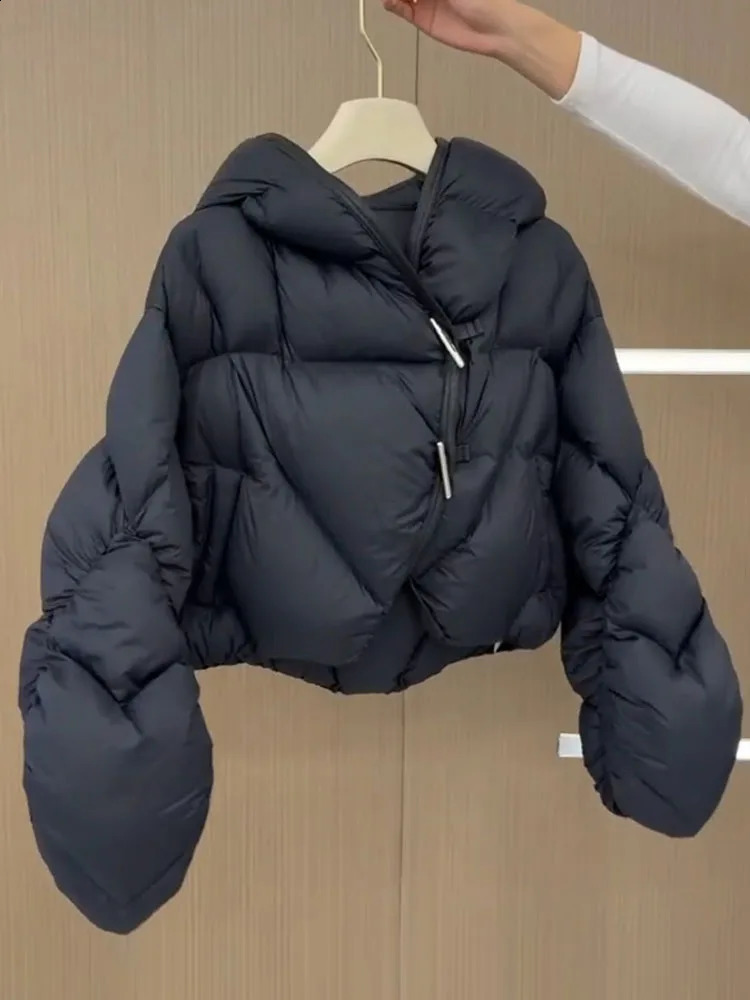 Autumn Winter Women Down Jacket Soft Warm Coat White Goose Puffer Short Outerwear Lightweight Fashion Casual 251022